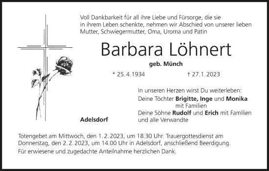 Anzeige von Barbara Löhnert von MGO