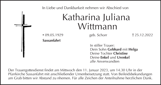 Anzeige von Katharina Wittmann von MGO