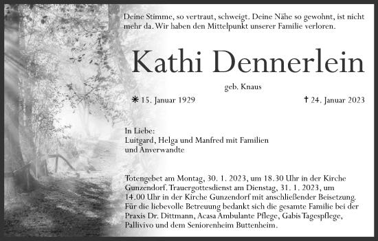 Anzeige von Kathi Dennerlein von MGO