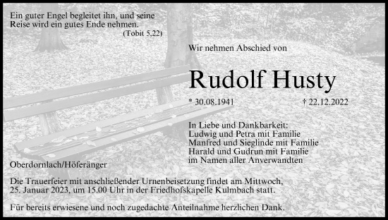 Anzeige von Rudolf Hust von MGO