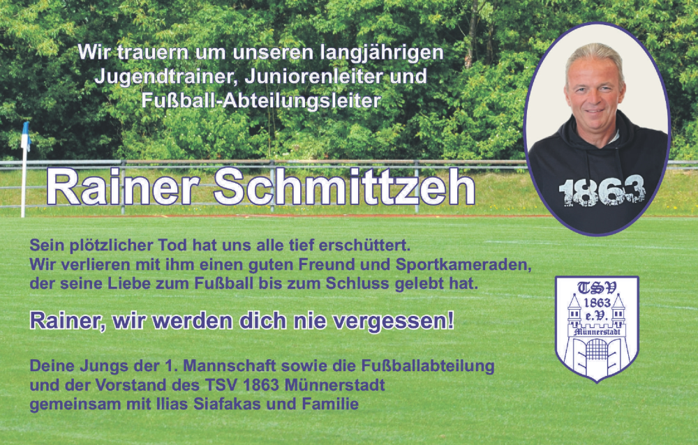  Traueranzeige für Rainer Schmittzeh vom 09.12.2023 aus MGO