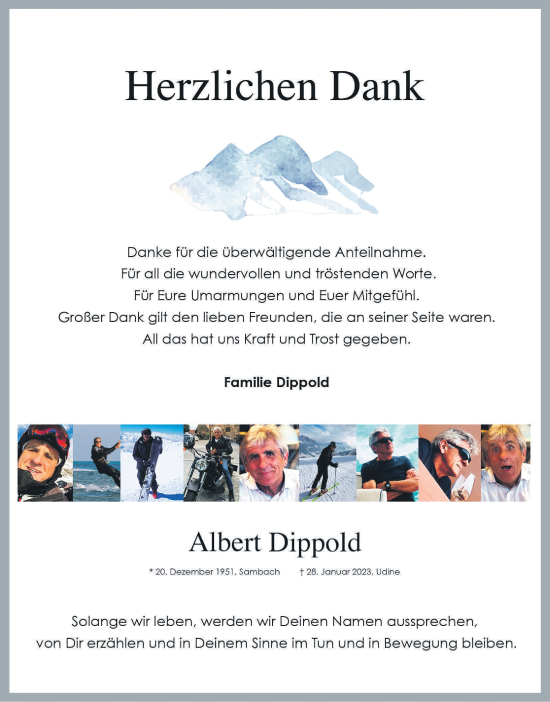 Anzeige von Albert Dippold von MGO