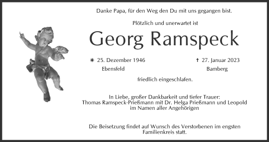 Anzeige von Georg Ramspeck von MGO