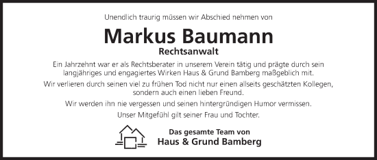 Anzeige von Markus Baumann von MGO