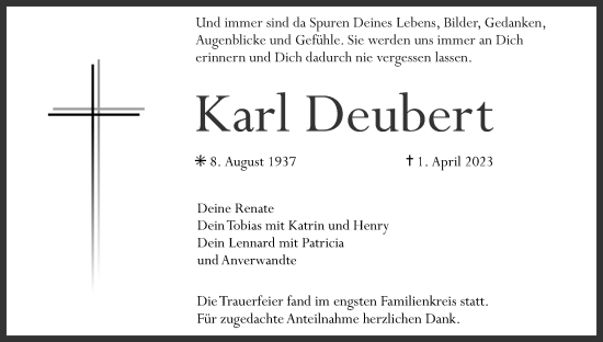 Anzeige von Karl Deubert von MGO