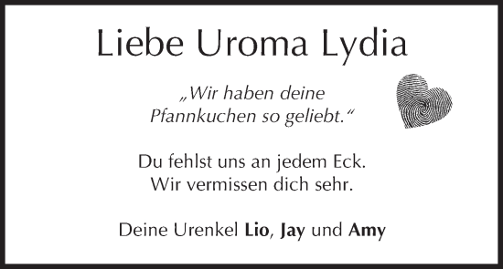 Anzeige von Lydia  von MGO