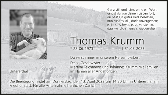 Anzeige von Thomas Krumm von MGO