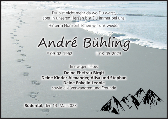 Anzeige von André Bühling von MGO