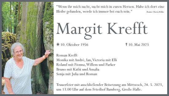 Anzeige von Margit Krefft von MGO