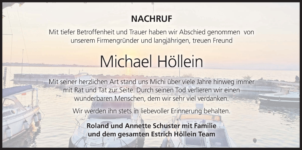  Traueranzeige für Michael Höllein vom 06.05.2023 aus MGO