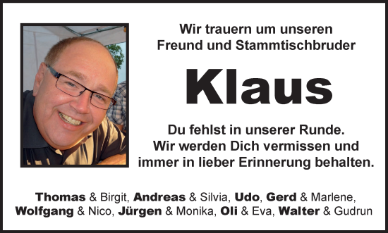 Anzeige von Klaus  von MGO