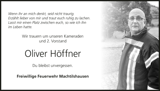 Anzeige von Oliver Höffner von MGO