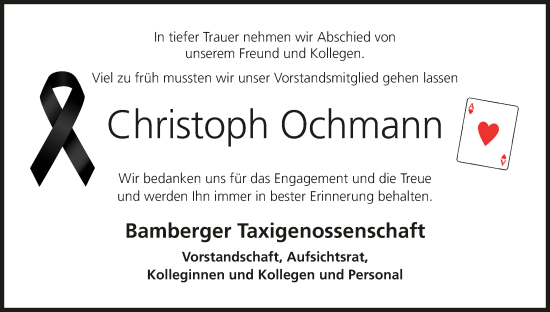 Anzeige von Christoph Ochmann von MGO