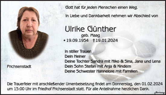 Anzeige von Ulrike Günther von MGO