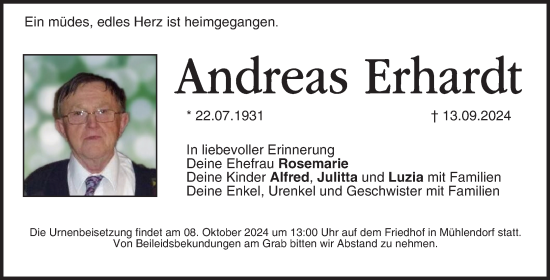 Anzeige von Andreas Erhardt von MGO