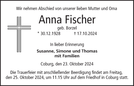 Anzeige von Anna Fischer von MGO