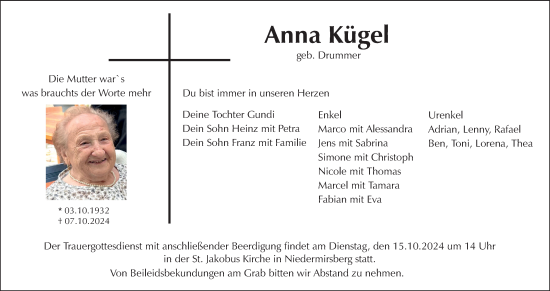 Anzeige von Anna Kügel von MGO