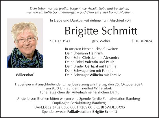 Anzeige von Brigitte Schmitt von MGO