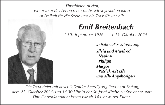 Anzeige von Emil Breitenbach von MGO