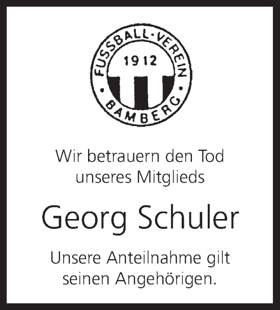 Anzeige von Georg Schuler von MGO