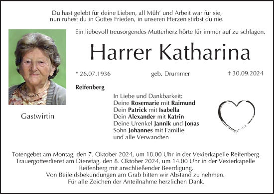 Anzeige von Harrer Katharina von MGO