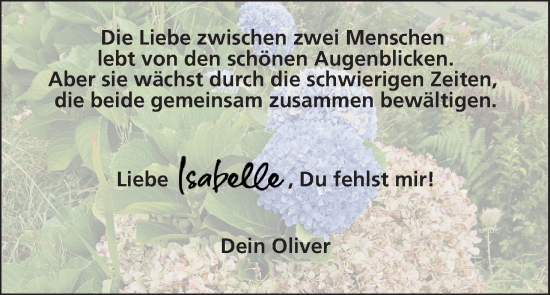 Anzeige von Isabelle  von MGO