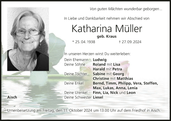 Anzeige von Katharina Müller von MGO