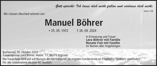 Anzeige von Manuel Böhrer von MGO