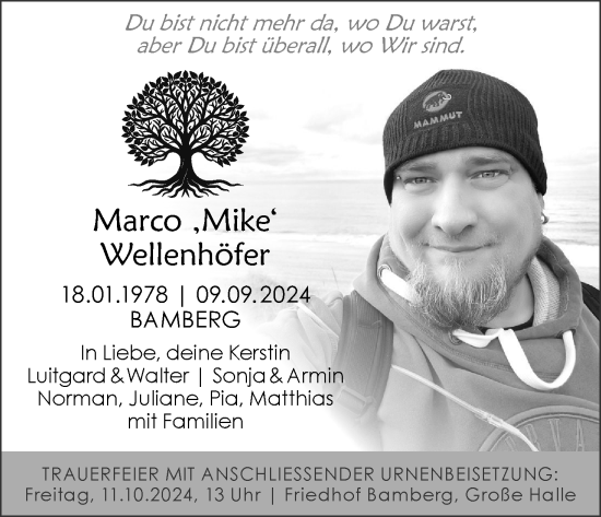 Anzeige von Marco Wellenhöfer von MGO