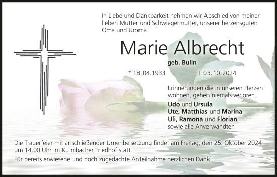 Anzeige von Marie Albrecht von MGO