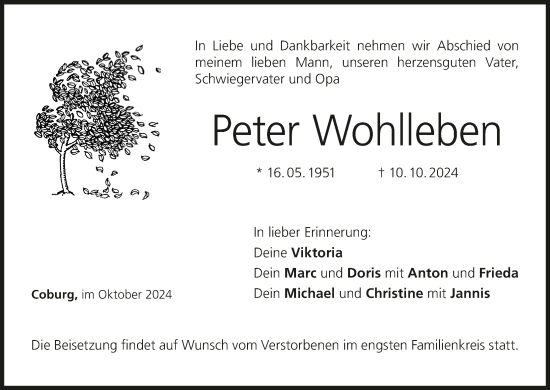 Anzeige von Peter Wohlleben von MGO