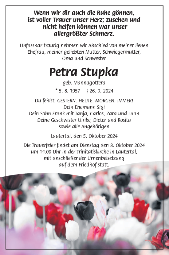 Anzeige von Petra Stupka von MGO