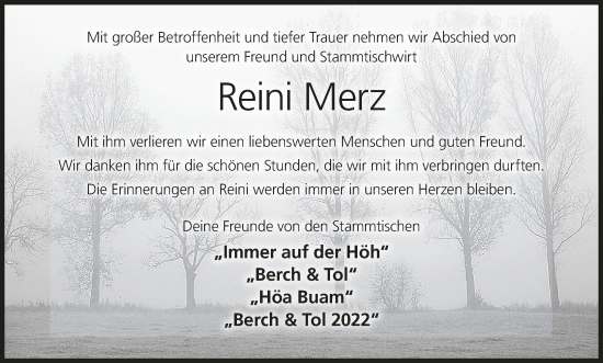 Anzeige von Reini Merz von MGO