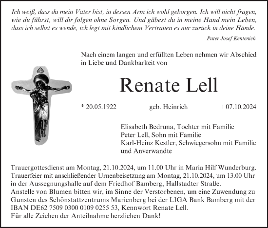 Anzeige von Renate Lell von MGO