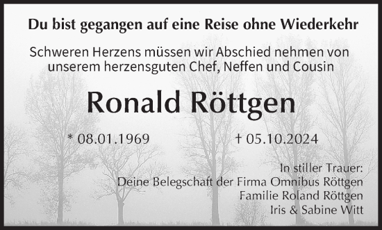 Anzeige von Ronald Röttgen von MGO