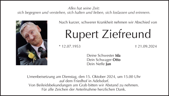 Anzeige von Rupert Ziefreund von MGO