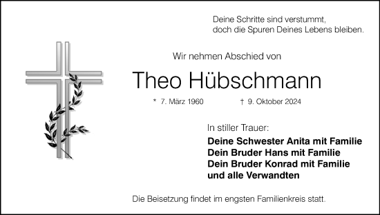 Anzeige von Theo Hübschmann von MGO