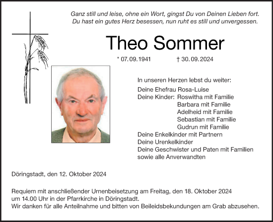 Anzeige von Theo Sommer von MGO