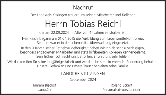 Anzeige von Tobias Reichl von MGO