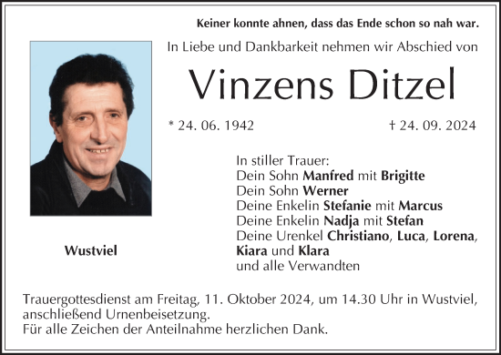 Anzeige von Vinzens Ditzel von MGO