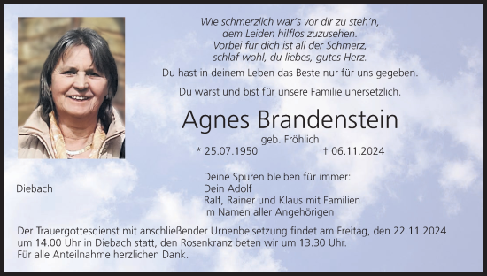 Anzeige von Agnes Brandenstein von MGO