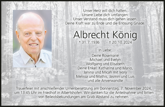 Anzeige von Albrecht König von MGO