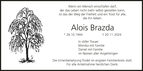 Anzeige von Alois Brazda von MGO