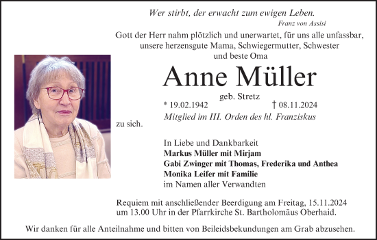 Anzeige von Anne Müller von MGO