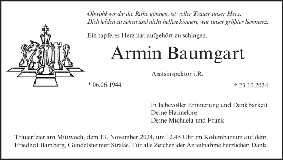 Anzeige von Armin Baumgart von MGO