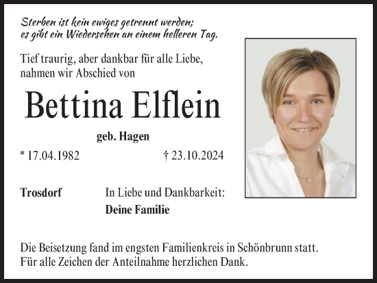 Anzeige von Bettina Elflein von MGO