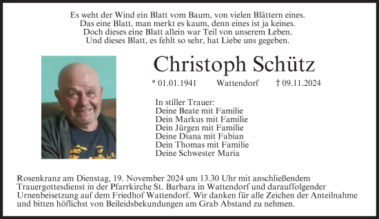 Anzeige von Christoph Schütz von MGO