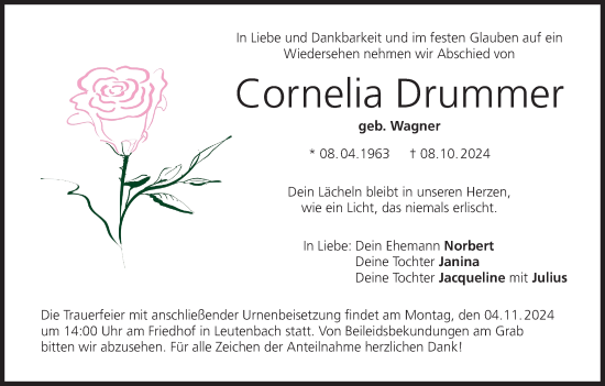 Anzeige von Cornelia Drummer von MGO