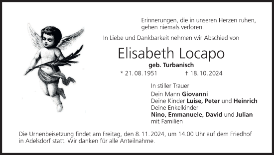 Anzeige von Elisabeth Locapo von MGO