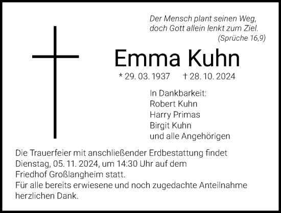 Anzeige von Emma Kuhn von MGO